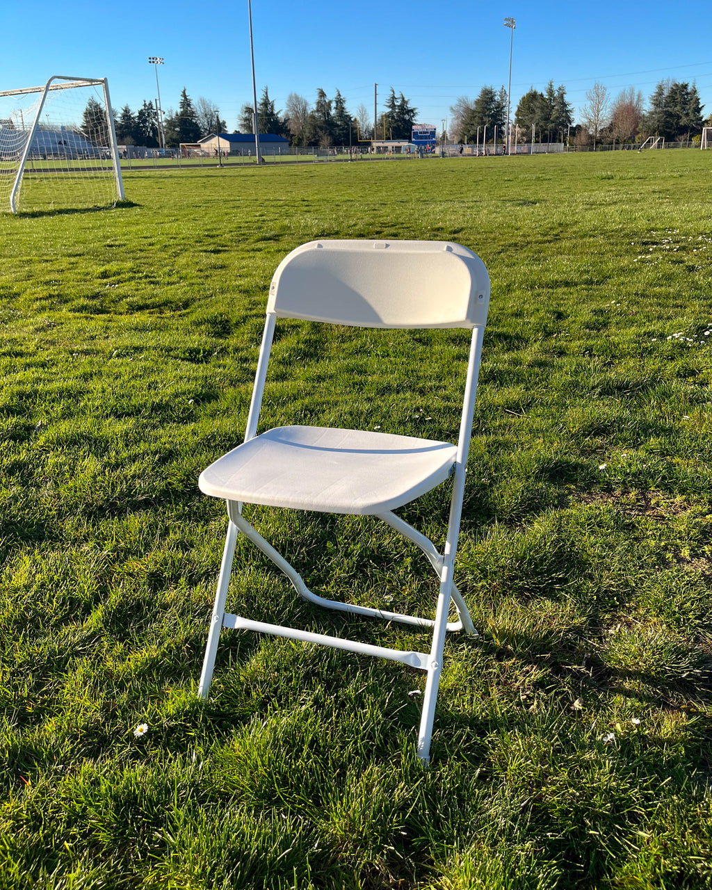 Folding Chairs - White - Heavy duty (set of 10)