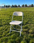 Folding Chairs - White - Heavy duty (set of 10)