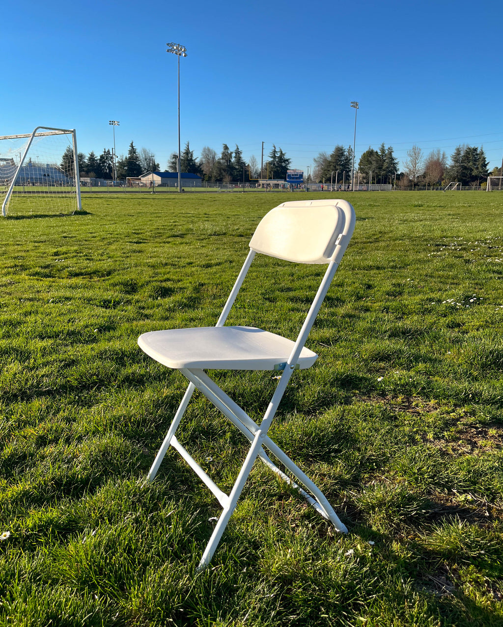 Folding Chairs - White - Heavy duty (set of 10)